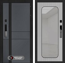 LABIRINT Входная металлическая дверь ЭвоЛаб Смарт панель Зеркало Аркада цвет Веллюто ферро с патиной