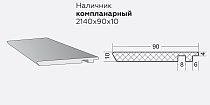 ВФД Наличник "K" 90х10х2140 мм цвет Nord Vellum Комплект 2,5 шт.
