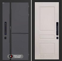 LABIRINT Входная металлическая дверь Лаб-3 Смарт панель №3 цвет капучино