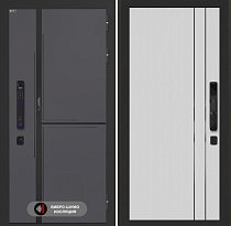 LABIRINT Входная металлическая дверь Лаб-3 Смарт панель №10 цвет белый софт рельеф