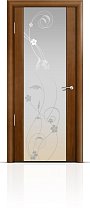 Дверь Мильяна модель Омега-2 цвет Анегри триплекс белый Фиалка