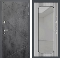 LABIRINT Входная металлическая дверь Лофт панель Зеркало Аркада цвет Веллюто ферро с патиной