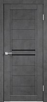 Двери Холл модель Next-2 муар темно-серый стекло лакобель чёрный