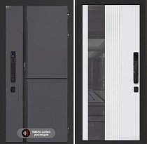 LABIRINT Входная металлическая дверь Лаб-3 Смарт панель №32 цвет белый софт рельеф