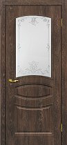 Дверь МариаМ Сиена-5 Дуб корица стекло контур золото