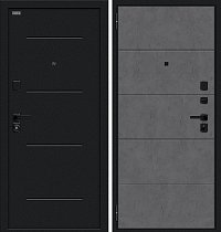 Входная Дверь модель Граффити-1 Инсайд/SBlack цвет Букле черное/Slate Art
