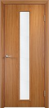 Олови Дверь гладкая ламинированная миланский орех под стекло L-2