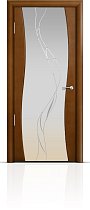 Дверь Мильяна модель Омега цвет Анегри триплекс белый Иллюзия