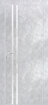 Profilo Porte модель PX-11 кромка хром с 4-х сторон цвет Серый бетон стекло лакобель белый