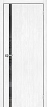 Дверь Браво модель Браво-1.55 цвет Snow Melinga/Mirox Grey