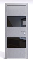 Линия Дверей Шумоизоляционная дверь 42 Дб модель 608 цвет Металлик стекло лакобель чёрный