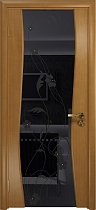 Дверь DioDoor Грация-3 анегри черный триплекс Вьюнок глянцевый