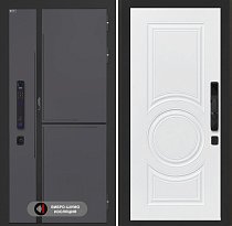 LABIRINT Входная металлическая дверь Лаб-3 Смарт панель №23 цвет белый софт