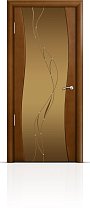 Дверь Мильяна модель Омега цвет Анегри триплекс бронзовый Иллюзия