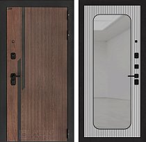 LABIRINT Входная металлическая дверь Кармина панель Зеркало Аркада цвет Веллюто ферро с патиной