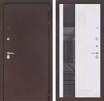 LABIRINT Входная металлическая дверь CLASSIC антик медь панель №32 белый софт рельеф