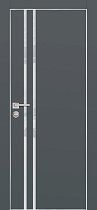 Profilo Porte модель PX-11 кромка хром с 4-х сторон цвет Графит матовый стекло лакобель лунный