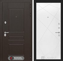 LABIRINT Входная металлическая дверь Мегаполис панель №24 белый софт