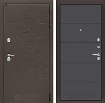 LABIRINT Входная металлическая дверь Smoky панель №13 цвет графит soft