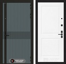 LABIRINT Входная металлическая акустическая дверь ISSIDA панель №11 цвет белый софт