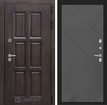 LABIRINT Входная металлическая дверь Лондон панель №24 графит софт