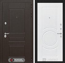 LABIRINT Входная металлическая дверь Мегаполис панель №23 белый софт