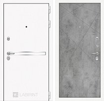 LABIRINT Входная металлическая дверь LINE WHITE панель №24 бетон светлый