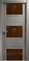 Дверь Status Versia модель 226 Дуб серый стекло лакобель коричневый