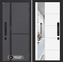 LABIRINT Входная металлическая дверь Лаб-3 Смарт панель №19 цвет белый софт