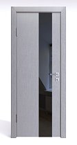 Линия Дверей Шумоизоляционная дверь 42 Дб модель 604 цвет Металлик стекло лакобель чёрный