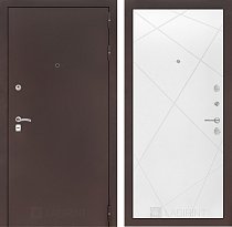 LABIRINT Входная металлическая дверь CLASSIC антик медь панель 24 белый софт
