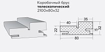 ВФД Коробка "Т" 80х32х2100 мм цвет Emalex Taupe Комплект 2,5 шт.