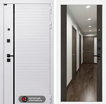 LABIRINT Входная металлическая дверь Роял панель Зеркало Максимум цвет венге