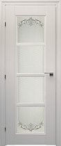 Дверь Краснодеревщик модель 33.40 Белый стекло Донер