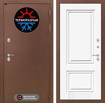 LABIRINT Входная металлическая дверь ТЕРМО панель №26 эмаль белая