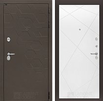 LABIRINT Входная металлическая дверь Smoky панель №24 цвет белый soft