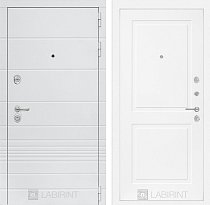 LABIRINT Входная металлическая дверь TRENDO панель 11 белый soft