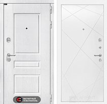 LABIRINT Входная металлическая дверь Версаль панель №24 цвет белый софт