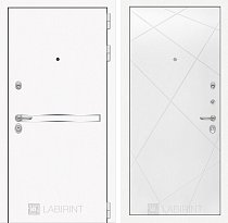 LABIRINT Входная металлическая дверь LINE WHITE панель №24 белый софт