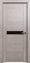 Дверь Status Trend модель 411 Дуб серый стекло лакобель коричневый