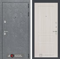 LABIRINT Входная металлическая дверь BETON панель №3 сандал белый