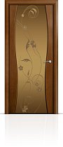 Дверь Мильяна модель Омега-1 цвет Анегри триплекс бронзовый Фиалка