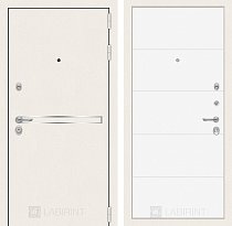 LABIRINT Входная металлическая дверь LINE WHITE панель №13 белый soft