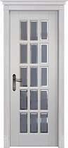 Двери Регионов модель Лондон-2 массив ольхи цвет эмаль белая со стеклом