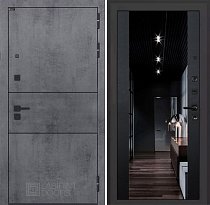 LABIRINT Входная металлическая дверь Инфинити панель Зеркало Максимум цвет чёрный кварц