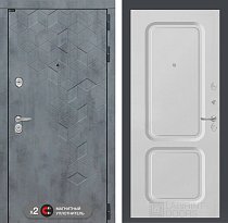 LABIRINT Входная металлическая дверь Бетон панель №9 цвет белый софт