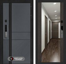 LABIRINT Входная металлическая дверь ЭвоЛаб Смарт панель Зеркало Максимум цвет венге