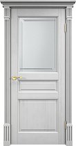 Дверь Массив Сосны модель 5ш цвет Белый воск стекло 5-4