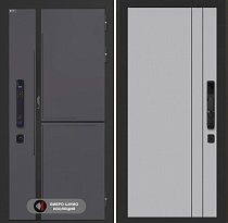 LABIRINT Входная металлическая дверь Лаб-3 Смарт панель №10 цвет серый софт рельеф