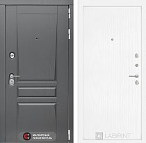 LABIRINT Входная металлическая дверь Платинум панель №7 белое дерево
